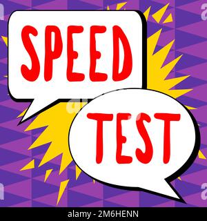 Conceptual caption Speed Test. Business approach psychological test for the maximum speed of performing a task Stock Photo