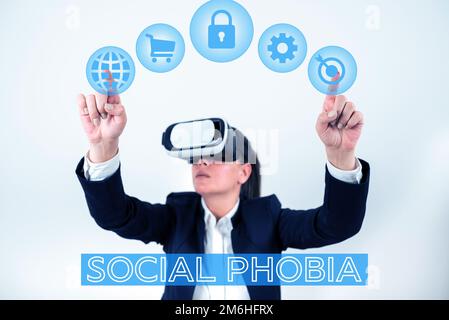 Conceptual display Social Phobia. Business approach overwhelming fear of social situations that are distressing Stock Photo