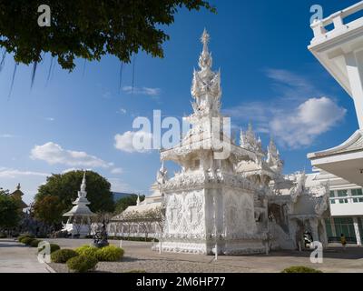Chiang Rai, Thailand. November 14, 2022. Wat Rong Khun or White Temple. It is the most important travel destination in Chiang Rai province. Stock Photo