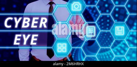 Inspiration showing sign Cyber Eye. Business overview tool engages in building smart technologies in cybersecurity Stock Photo