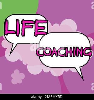 Text caption presenting Life Coaching. Internet Concept Improve Lives by Challenges Encourages us in our Careers Stock Photo