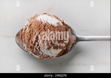 Chocolate Ice Cream Ball White Background Stock Photo by ©billiondigital  207520942