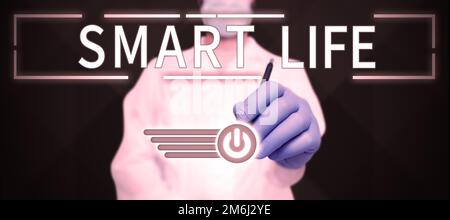 Handwriting text Smart Life. Word for approach conceptualized from a frame of prevention and lifestyles Stock Photo