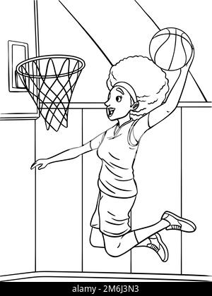 girl basketball players dunking