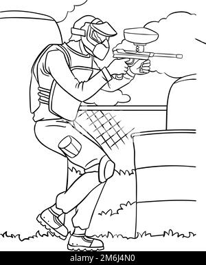 Skeet Shooting Coloring Page for Kids Stock Vector Image & Art - Alamy