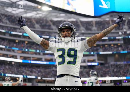 Teez Tabor of the Seattle Seahawks looks on during the second quarter  News Photo - Getty Images