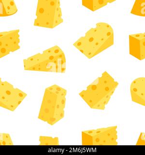 Cheese seamless pattern. Stock Photo