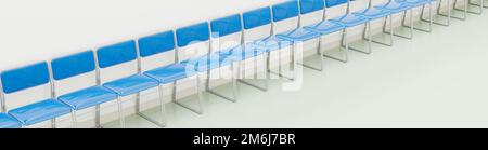 3d render, 3d illustration. Empty room or office with waiting chairs. Stock Photo