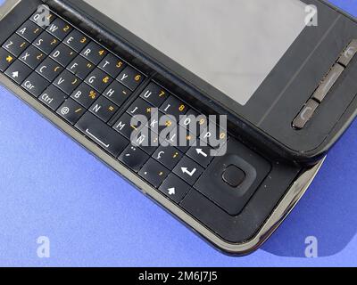 Classic smartphone with physical keyboard Stock Photo