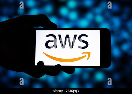 Amazon Web Services (AWS) editorial. Amazon Web Services (AWS) is a subsidiary of Amazon that provides on-demand cloud computing platforms and APIs Stock Photo