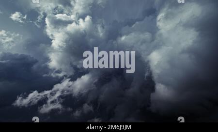 Dramatic dark storm clouds Stock Photo