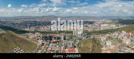 Panorama view of Ulaanbaatar Mongolia Stock Photo