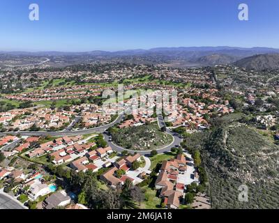 Aerial view of villas in San Diego, South California, USA Stock Photo