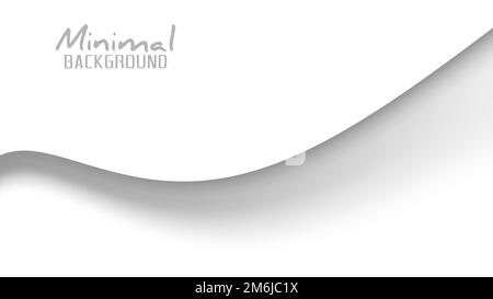 Minimal abstract background with grey wave on a white. Simple vector graphic pattern Stock Vector