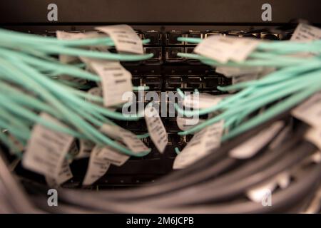 Supercomputer cables Stock Photo