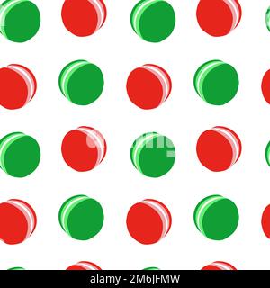 Red and green macaron seamless pattern Stock Vector