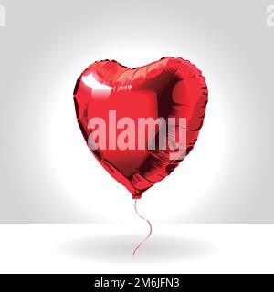 heart shaped balloons. Vector illustration. San Valentín. Happy Valentines day. Stock Vector