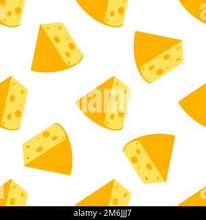 Cheese seamless pattern Stock Photo