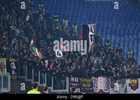 Rome, Italy. 04th Jan, 2023. Bologna fans during football Serie A Match, Stadio Olimpico, As Roma v Bologna, 04th Jan 2022 Fotografo01 Credit: Independent Photo Agency/Alamy Live News Stock Photo