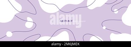 Modern organic background. Abstract elements, wave and dynamic line. Compositions of colored spots. Flat vector illustration Stock Vector
