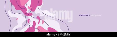 Modern backgrounds with abstract line and dynamic shapes. Compositions of colored spots. Dynamic blob wave abstract. Flat vector illustration Stock Vector