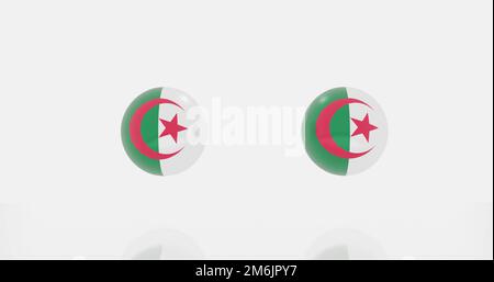 Algeria flag icon or symbols Stock Photo