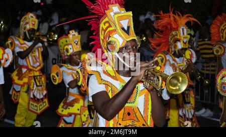 New Years Day Junkanoo 2023 Street Parade Celebration in Nassau Bahamas Stock Photo