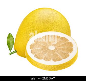 Pomelo isolated on white background with clipping path Stock Photo