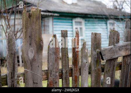 Old wooden fence Stock Photo
