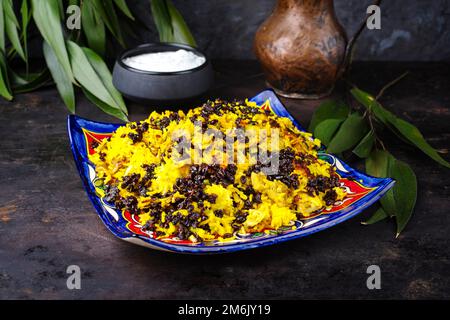 Zaresh Rice Persian rice with berberis zereshk polo Stock Photo - Alamy