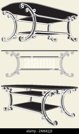 Antique Table Vector Stock Vector Image & Art - Alamy