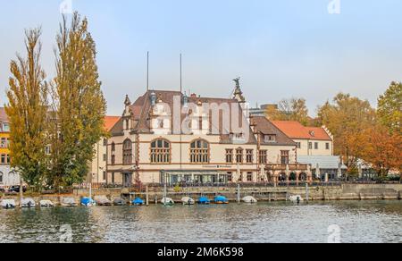 Lake Rhine in Constance on Lake Constance Stock Photo