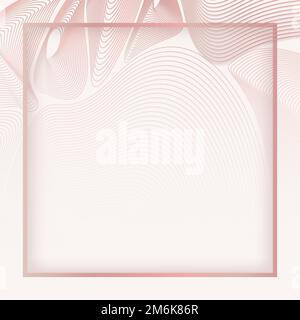 Pink frame topographic contour lines background vector Stock Vector