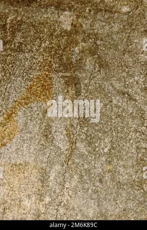Close up photo of old rusty galvanized iron sheet texture. Stock Photo