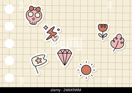 Cute planner sticker vector collection Stock Vector