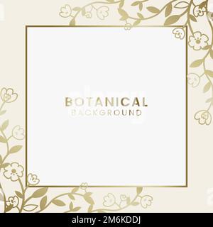 Gold botanical square framed vector Stock Vector Image & Art - Alamy