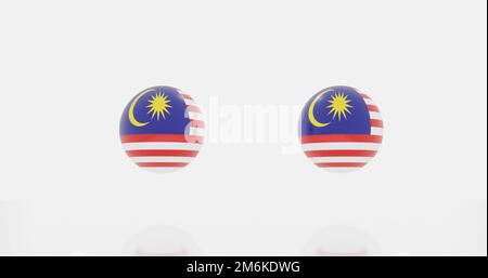 Malaysia flag icon or symbols Stock Photo