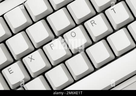 EXPORT write on the white computer keyboard Stock Photo