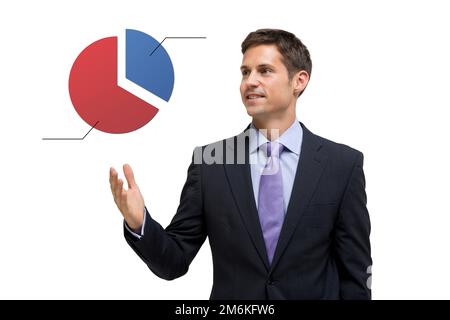 Business men and the data Stock Photo