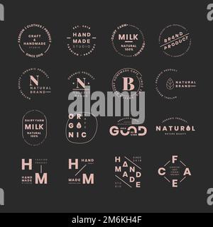 Brand logo badges vector set Stock Vector