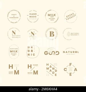 Brand logo badges vector set Stock Vector