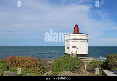 Stirling Point lighthouse, New Zealand Stock Photo