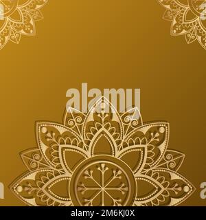Eid mubarak lotus background vector Stock Vector