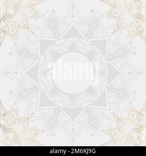 Eid mubarak lotus background vector Stock Vector