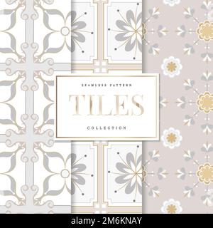 Seamless pattern tiles vector collection Stock Vector