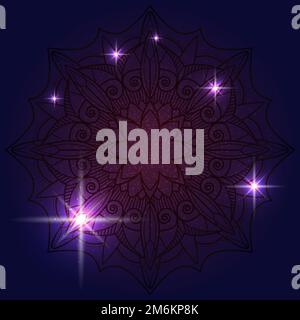 Eid mubarak lotus background vector Stock Vector