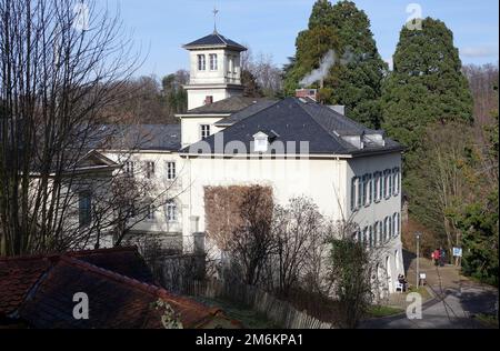 Heiligenberg Castle near Seeheim-Jugenheim Stock Photo