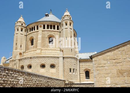 Dormition Abbey on the Mount Zion in Jerusalem Stock Photo