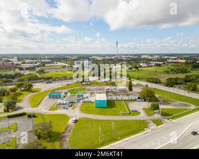 Davie, FL, USA - January 3, 2022: Beacon TV station Davie Florida Stock Photo