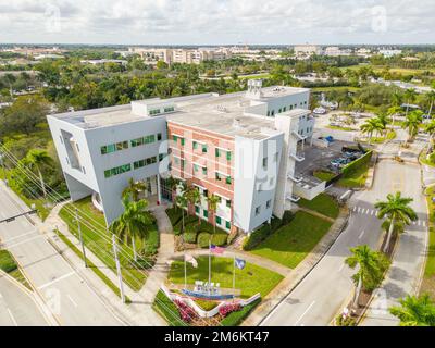 Davie, FL, USA - January 3, 2022: Aerial photo FAU Davie West Stock Photo